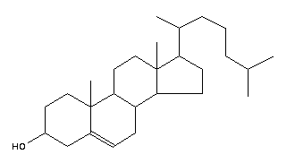 表膽甾醇分子式结构图