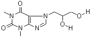 二羟丙茶碱分子式结构图