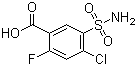 4-氯-2-氟-5-氨磺酰苯甲酸分子式结构图