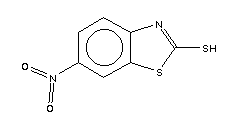 2-巯基-6-硝基苯并噻唑分子式结构图