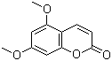 5,7-二甲氧基香豆素分子式结构图