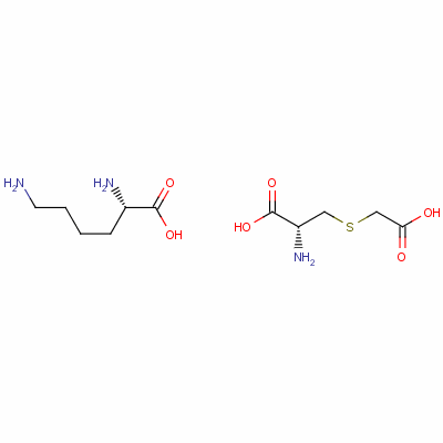 L-赖氨酸 S-羧甲基-L-半胱氨酸分子式结构图