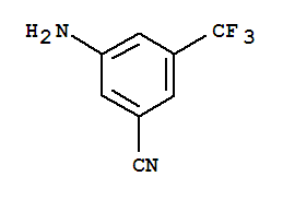 3-三氟甲基-5-氨基苯腈分子式结构图