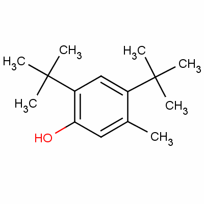 4,6-二叔丁基间甲酚分子式结构图