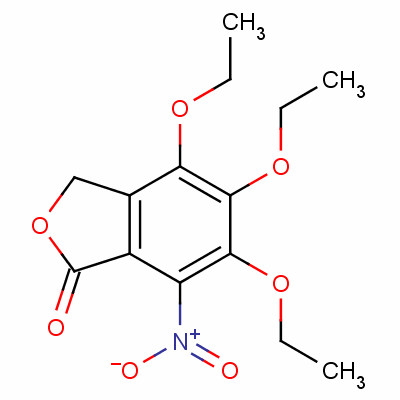 4,5,6-三乙氧基-7-硝基-1(3H)-异苯并呋喃酮分子式结构图