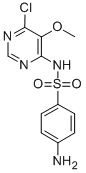 4-磺胺-5-甲氧基-6-氯嘧啶分子式结构图