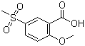 2-甲氧基-5-甲砜基苯甲酸分子式结构图