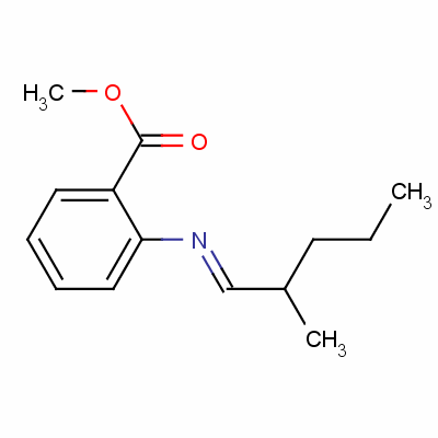 2-[(2-甲基亚戊基)氨基]苯甲酸甲酯分子式结构图