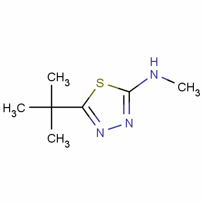 2-甲氨基-5-叔丁基-1,3,4-噻二唑分子式结构图