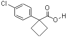 1-(4-氯苯基)-环丁烷羧酸分子式结构图