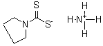 吡咯烷二硫代甲酸铵分子式结构图