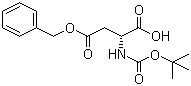 叔丁氧羰基-D-天冬氨酸 4-苄酯分子式结构图