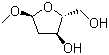 甲基-2-脱氧-alpha-D-呋喃核糖苷分子式结构图