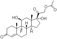 醋酸氟氢可的松分子式结构图