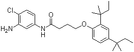 N-(4-氯-3-氨基苯基)-4-(2,4-二特戊基苯氧基)丁酰胺分子式结构图