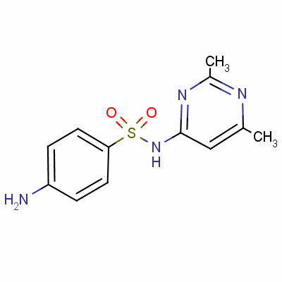 磺胺异嘧啶分子式结构图