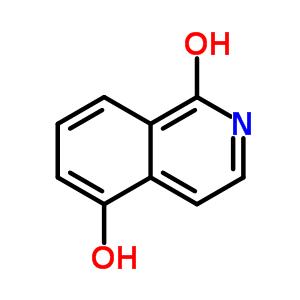 1,5-二羟基异喹啉分子式结构图