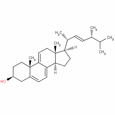 麦角甾-5,7,9(11),22-四烯-3B-醇分子式结构图