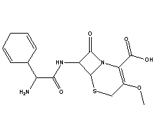 头孢沙定分子式结构图