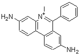 3,8-二氨基-5-甲基-6-苯基溴化菲啶鎓盐分子式结构图