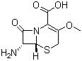 7-氨基-3-甲氧基-8-氧代-5-硫杂-1-氮杂双环[4.2.0]辛-2-烯-2-羧酸分子式结构图