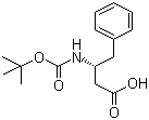 (S)-3-(Boc-氨基)-4-苯基丁酸分子式结构图