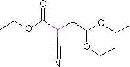 2-氰基-4,4-二乙氧基丁酸乙酯分子式结构图