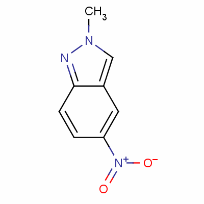 2-甲基-5-硝基-2H-吲唑分子式结构图