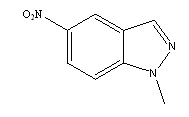 1-甲基-5-硝基-1H-吲唑分子式结构图