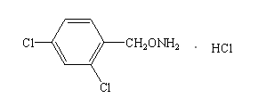 2,4-二氯苄氧胺盐酸盐分子式结构图