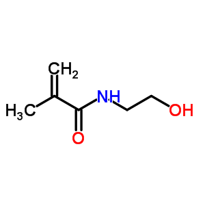 N-(2-羟乙基)-2-甲基-2-丙烯酰胺分子式结构图