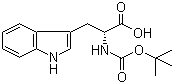 N(α)-Boc-D-色氨酸分子式结构图