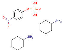 4-硝基苯酚磷酸酯二(环己基铵)盐分子式结构图