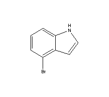 4-溴吲哚分子式结构图