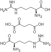 L-精氨酸 α-酮戊二酸盐(2:1)分子式结构图