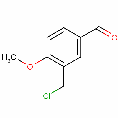 3-氯甲基-4-氯苄腈分子式结构图