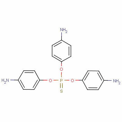 三(4-氨基苯基)硫代磷酸酯分子式结构图