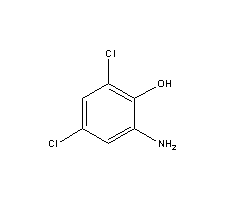 4,6-二氯-2-氨基苯酚分子式结构图