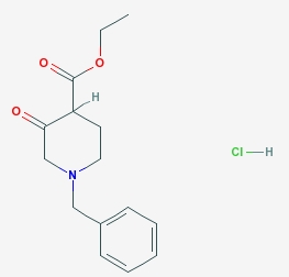 N-苄基-3-氧代-4-哌啶-羧酸乙酯盐酸盐分子式结构图