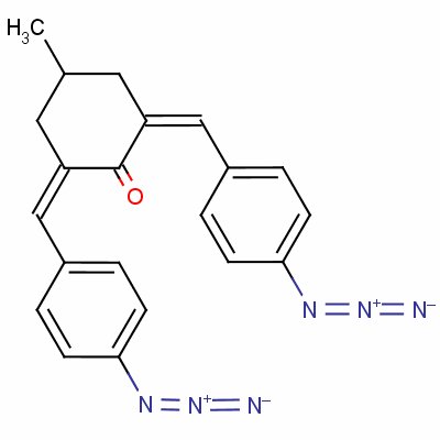 2,6-双(4-叠氮亚苄基)-4-甲基环己酮分子式结构图