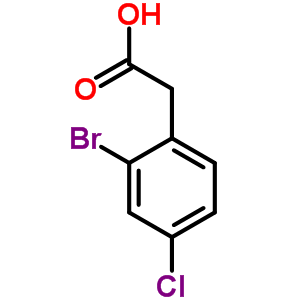 2-溴-4-氯苯乙酸分子式结构图