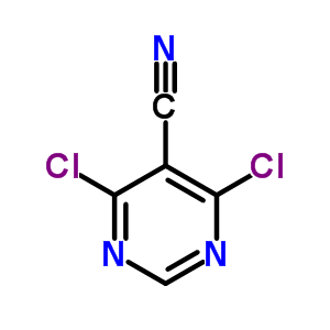 4,6-二氯嘧啶-5-甲腈分子式结构图