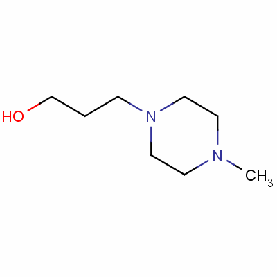 1-(3-羟丙基)-4-甲基哌嗪分子式结构图