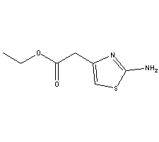 2-氨基-4-噻唑乙酸乙酯分子式结构图