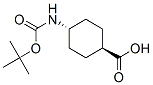 反式-N-Boc-4-氨基环己羧酸分子式结构图