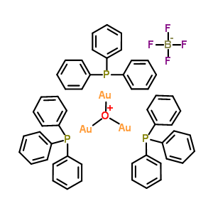 三[三苯基磷化氢盐(一)]氧四氟硼酸盐分子式结构图