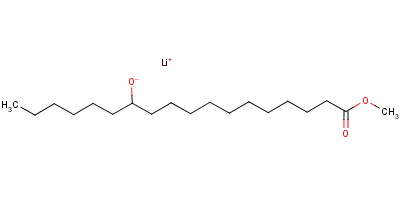 12-羟基-十八烷酸甲酯锂盐分子式结构图