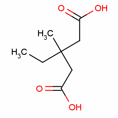 3-乙基-3-甲基戊二酸分子式结构图