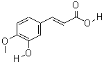 3-羟基-4-甲氧基肉桂酸分子式结构图