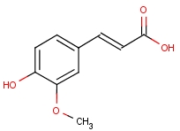 反-4-羟基-3-甲氧基肉桂酸分子式结构图